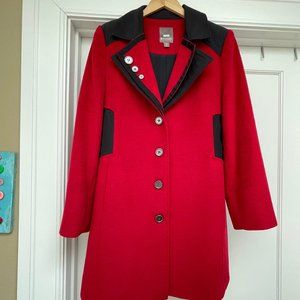 Spanner Red/Black Wool Coat